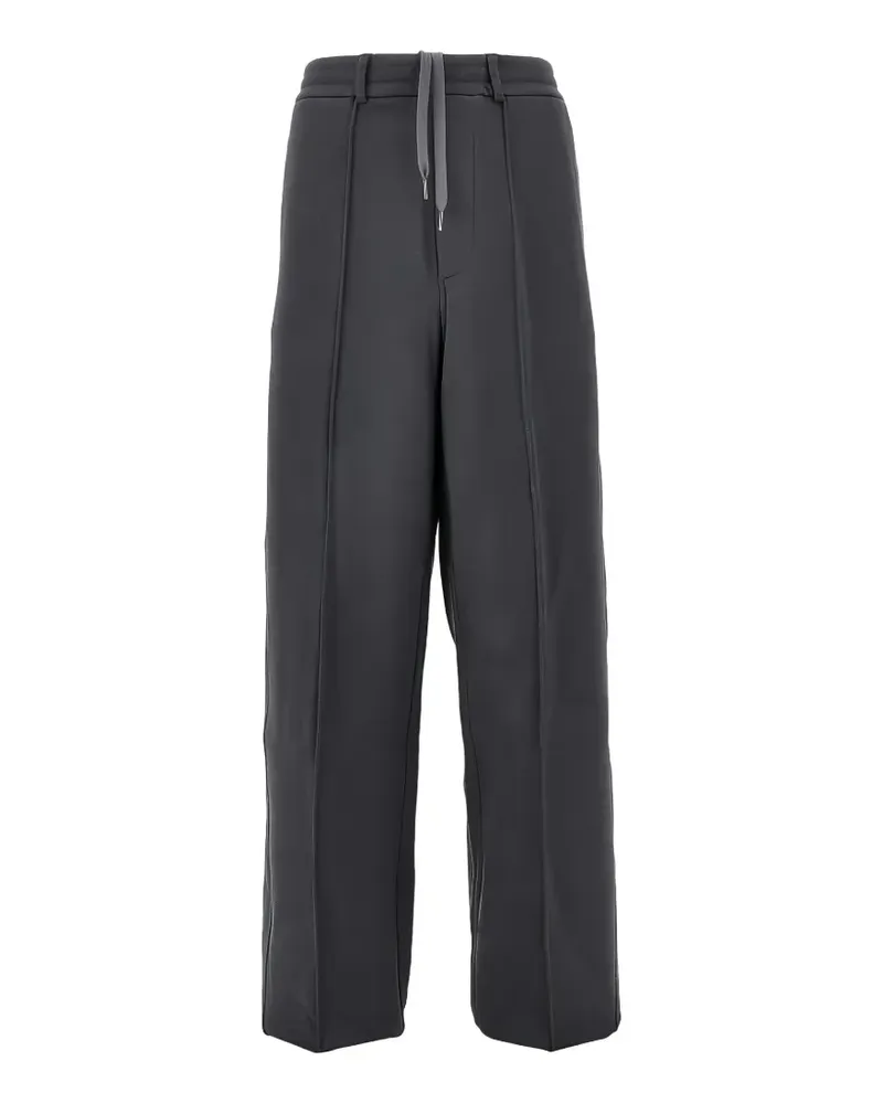 Emporio Armani drawstring pintuck track pants - Grau Grau