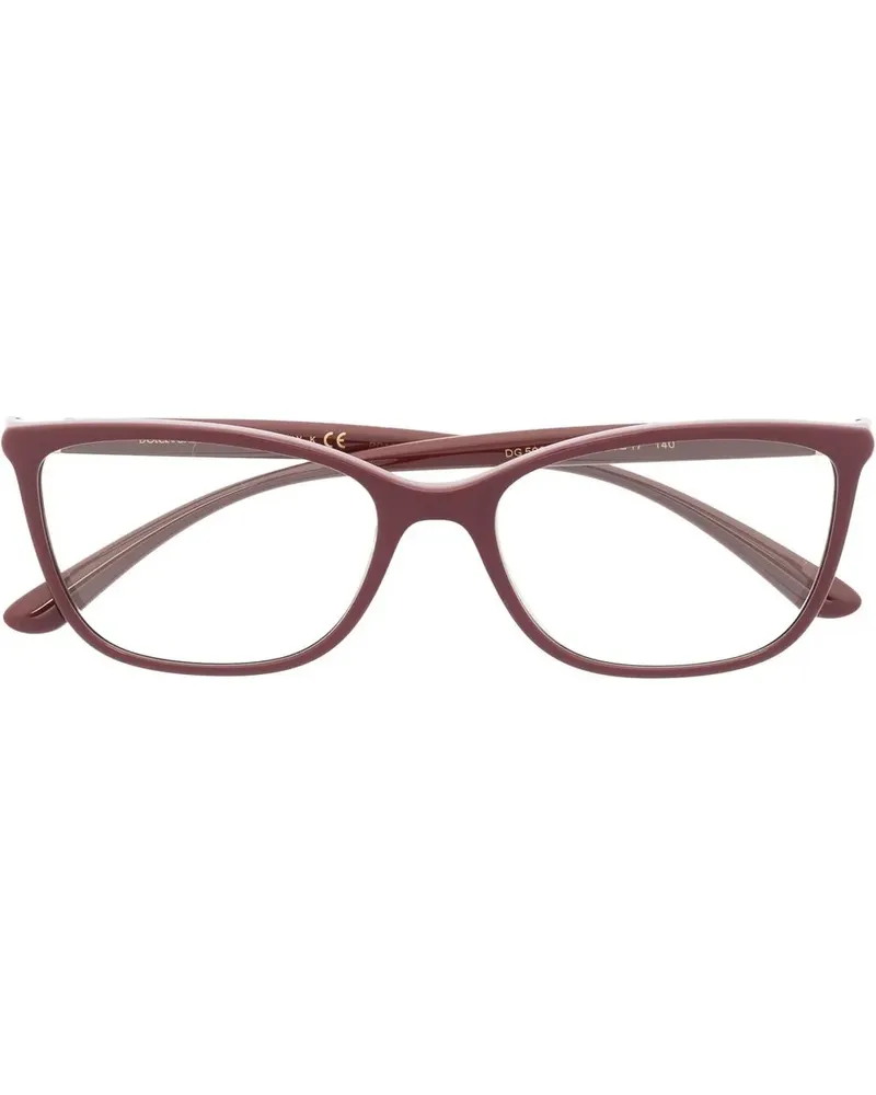 Dolce & Gabbana Brille mit eckigem Gestell - Rot Rot