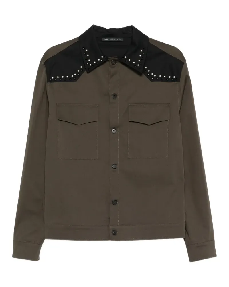 Low Brand Jacke mit Nietenkragen - Braun Braun