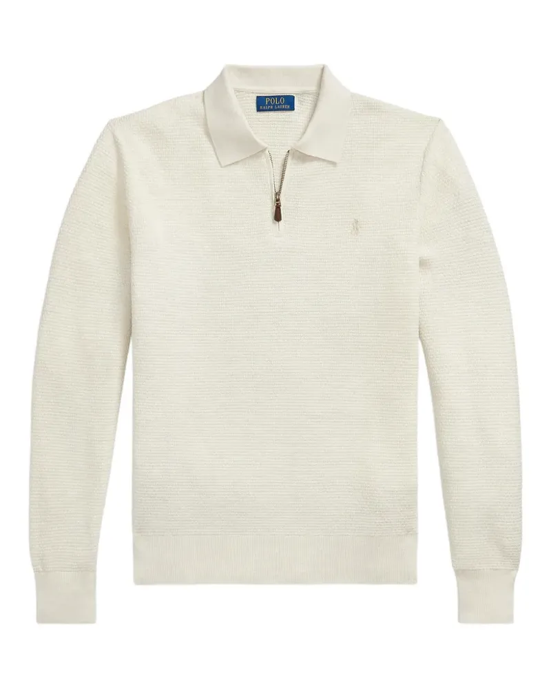 Ralph Lauren Auswaschbarer Pullover mit Poloshirtkragen - Nude Nude