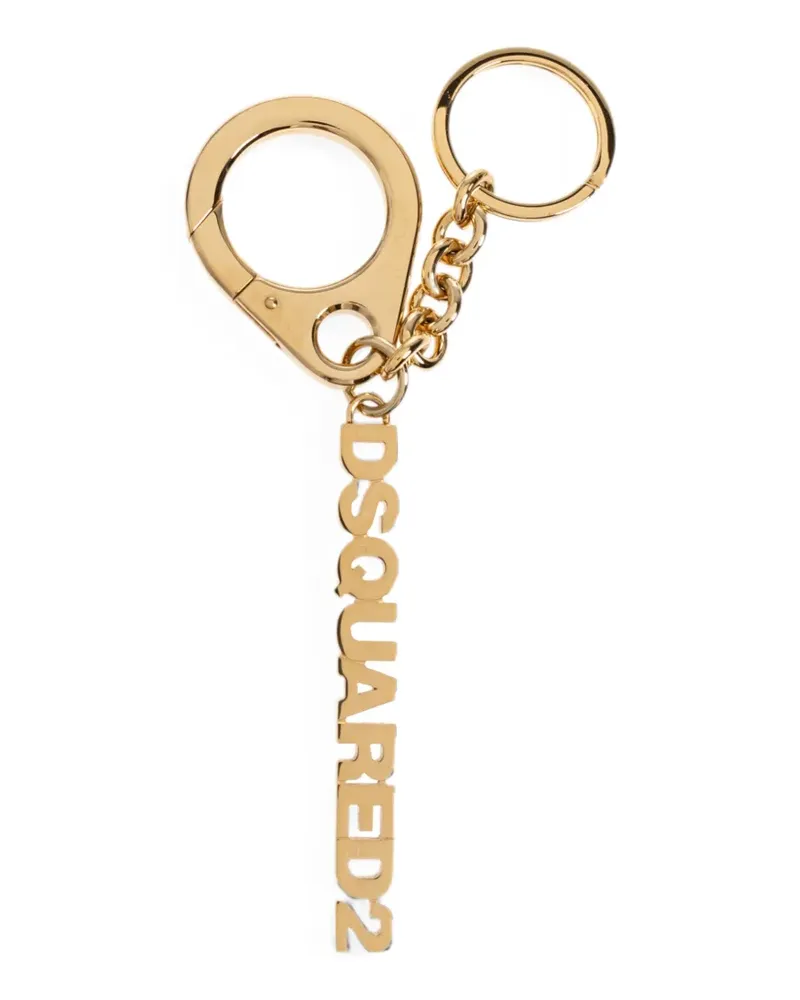 Dsquared2 logo-pendant lobster-claw keychain - Gold Gold