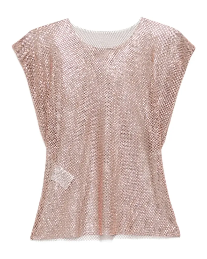 Alberta Ferretti Oberteil mit Pailletten - Rosa Rosa