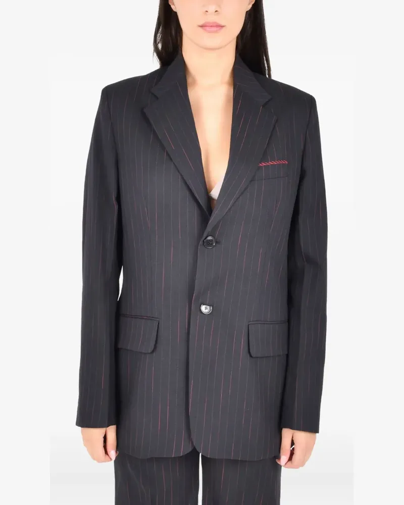 Victoria Beckham single-breasted pinstripe blazer - Blau Blau