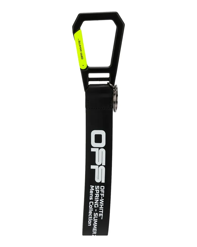 OFF-WHITE Schlüsselanhänger mit welligem Logo - Schwarz Schwarz