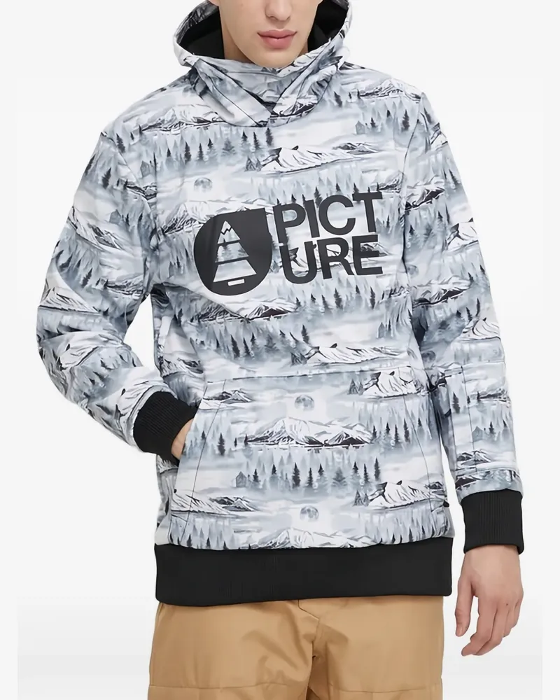 Picture Park Tech Hoodie mit grafischem Print - Grau Grau