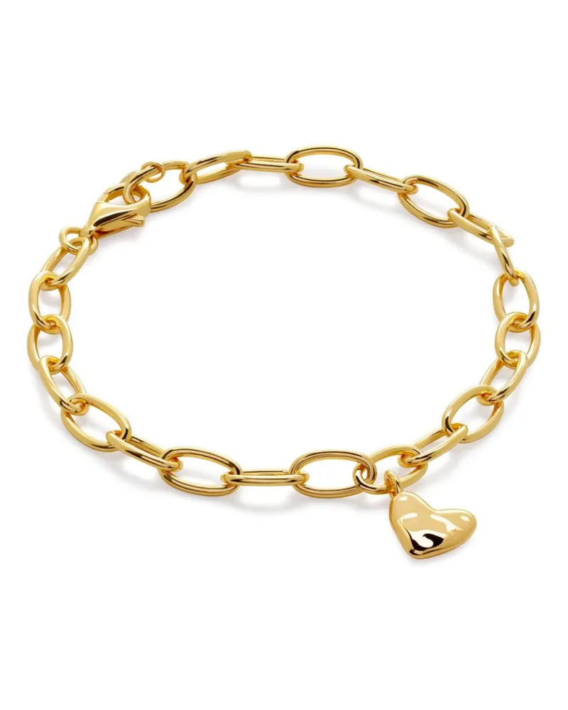 Monica Vinader Heart Charm Armband aus 18kt Gold-Vermeil Gold