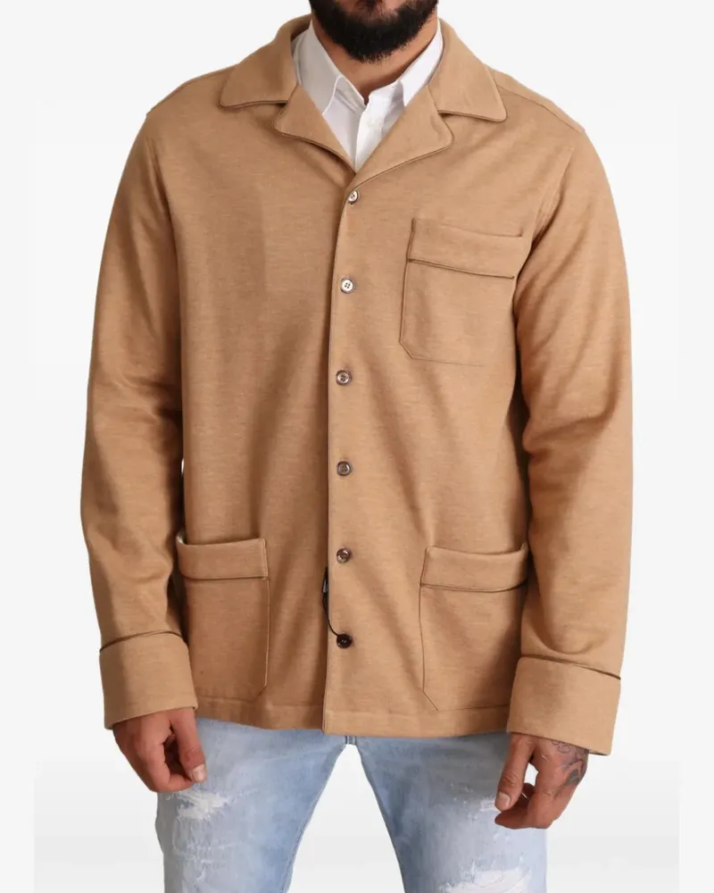 Dolce & Gabbana Hemdjacke mit Brusttaschen - Nude Nude