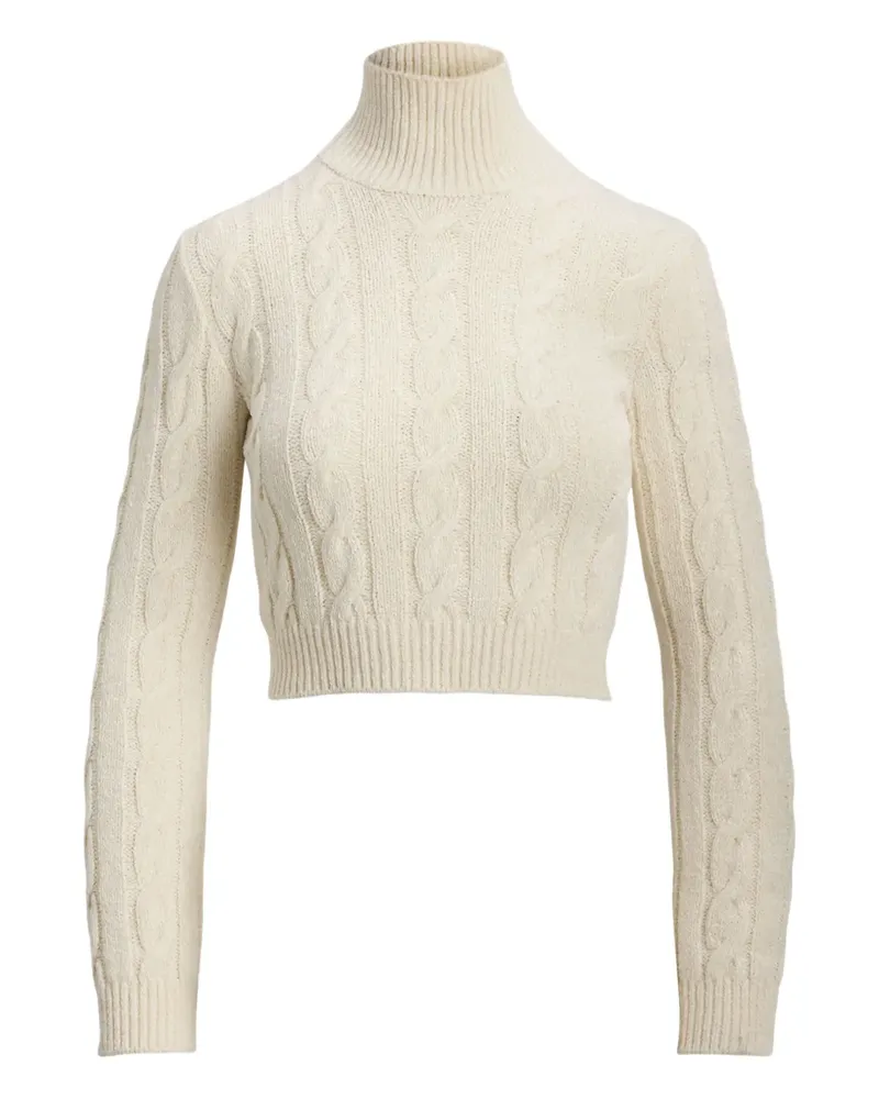 Ralph Lauren Rollkragenpullover mit Zopfmuster - Nude Nude