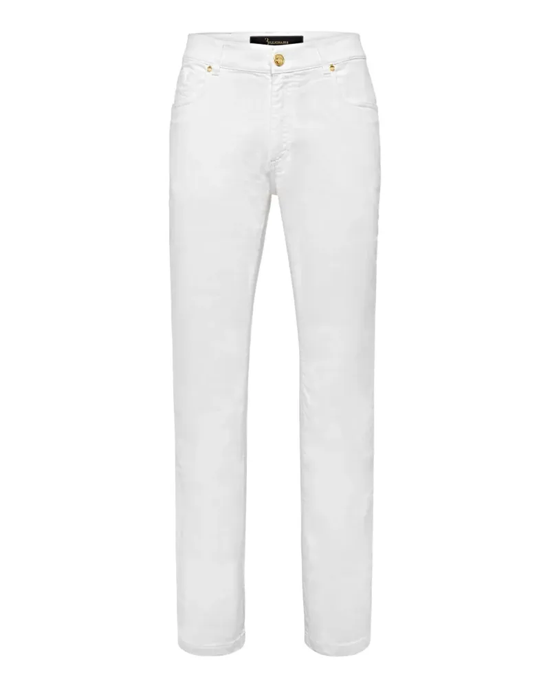 Billionaire monogram embroidered jeans - Weiß Weiß