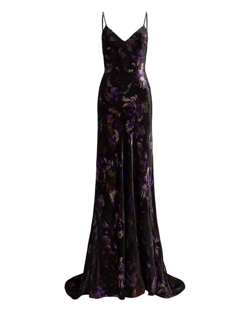 Ralph Lauren Kleid mit Blumen-Print - Schwarz Schwarz