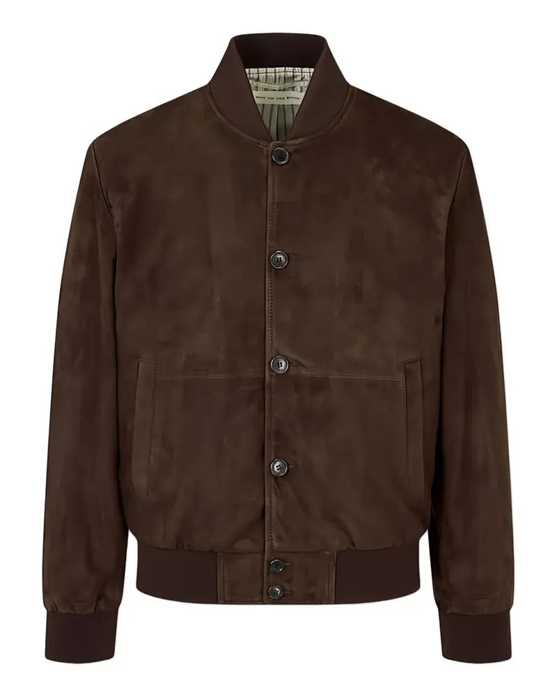 ManOnTheBoon Bomberjacke aus Wildleder - Braun Braun