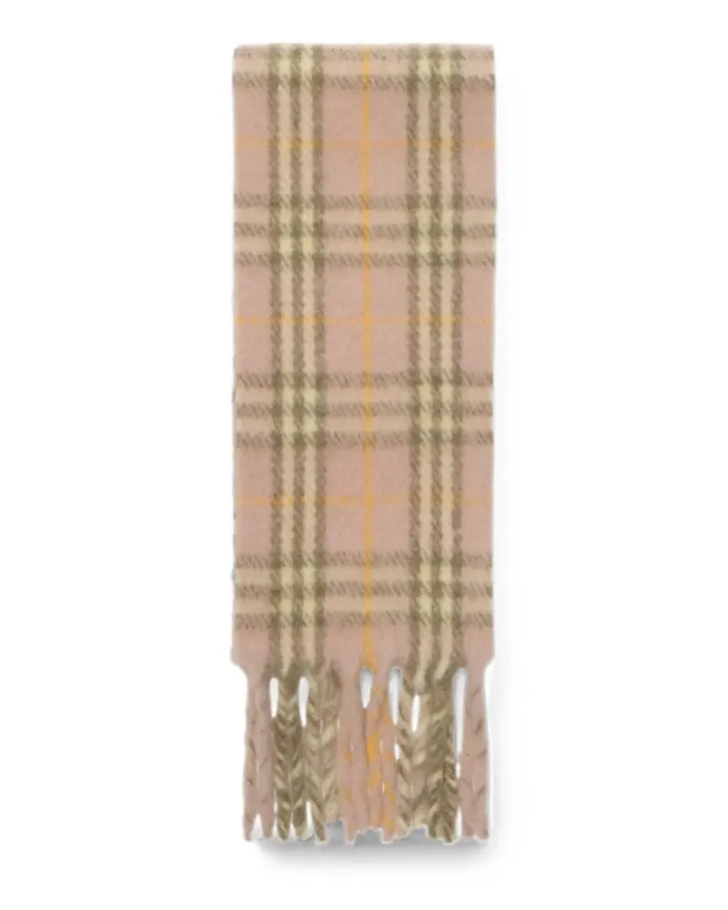 Burberry narrow check alpaca wool blend scarf - Rosa Rosa