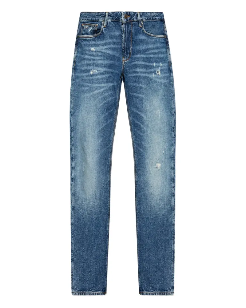 Emporio Armani Jeans im Distressed-Look - Blau Blau