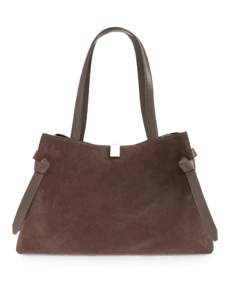 YUZEFI Gyoza suede tote bag - Braun Braun
