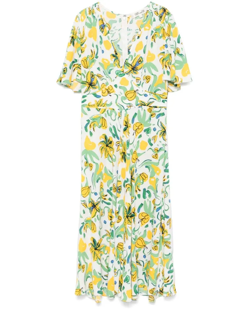Diane von Furstenberg Vibeke Midikleid - Weiß Weiß