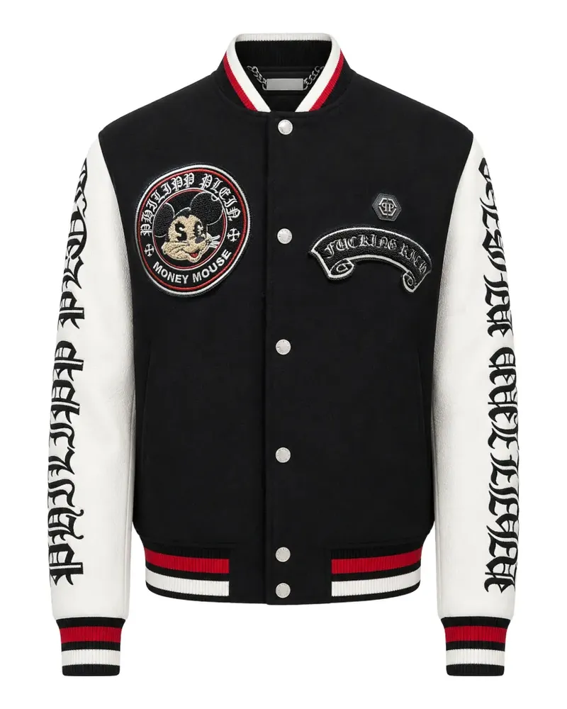 Philipp Plein Money Mouse College bomber jacket - Schwarz Schwarz