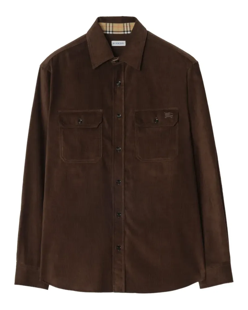 Burberry Hemdjacke aus Cord - Braun Braun