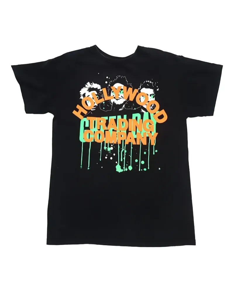 HTC Hollywood Trading Company Green Day T-Shirt mit Logo - Schwarz Schwarz
