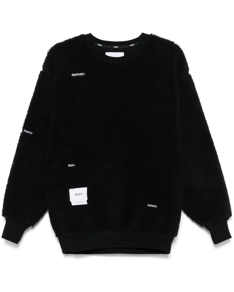 WTAPS Fleece-Sweatshirt mit Logo-Patch - Schwarz Schwarz