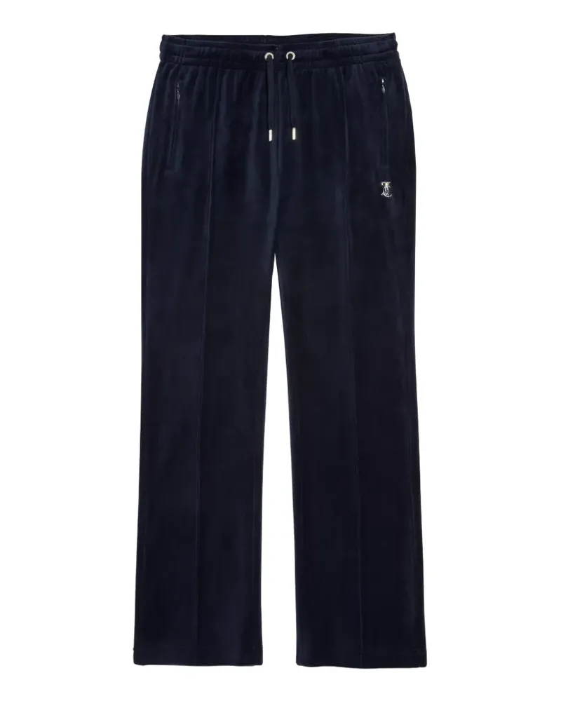 Juicy Couture Capricorn Jogginghose aus Velours mit Diamanté - Blau Blau