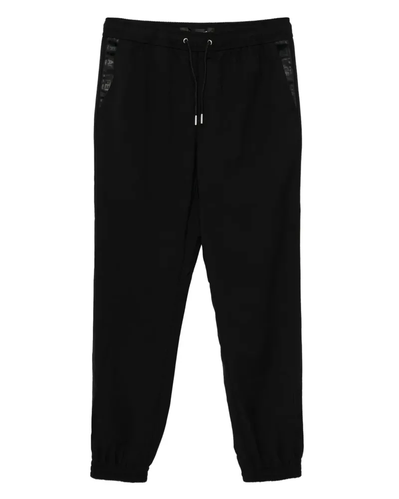 Karl Lagerfeld Hose mit Logo-Patch - Schwarz Schwarz