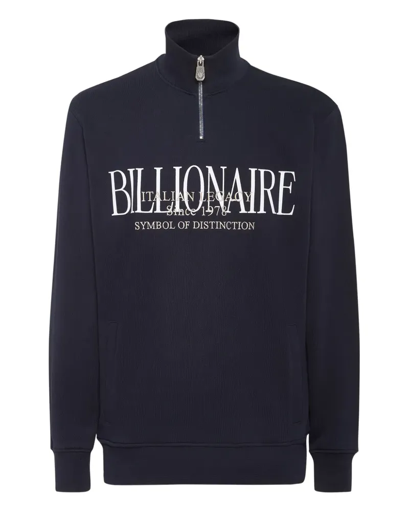 Billionaire Sweatshirt mit Logo-Stickerei - Blau Blau
