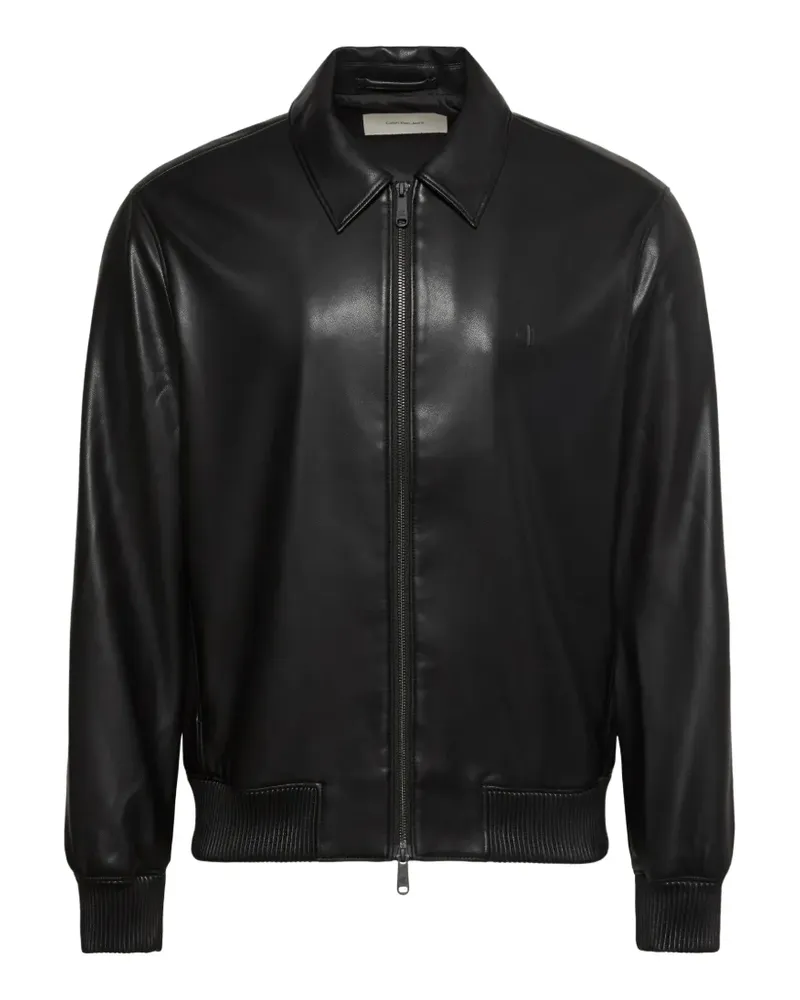 Calvin Klein logo-embroidered jacket - Schwarz Schwarz