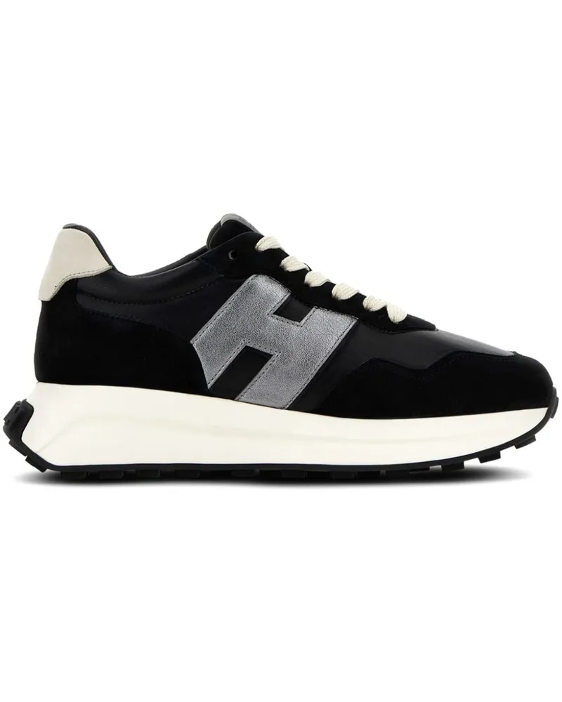 Hogan Sneakers mit Logo-Patch - Schwarz Schwarz