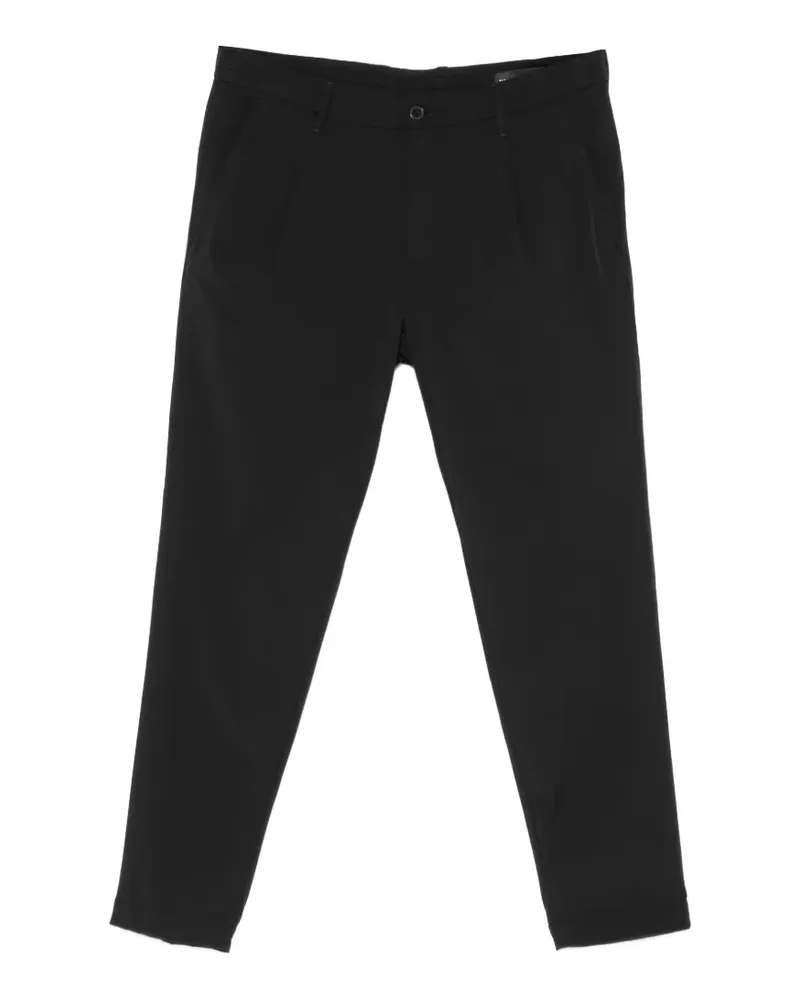 Karl Lagerfeld Tapered-Hose mit Logo-Schild - Schwarz Schwarz