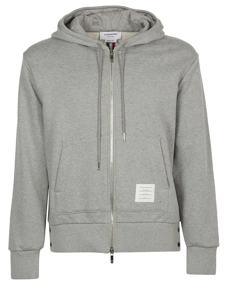 Thom Browne Kapuzenjacke mit Streifendetail - Grau Grau