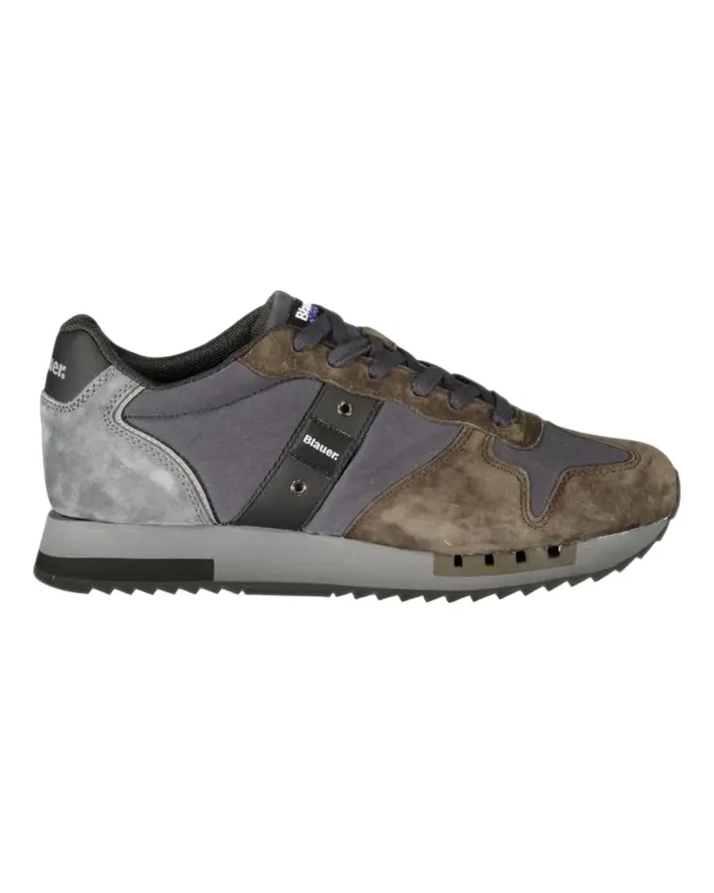 Blauer Queens Sneakers mit Einsätzen - Braun Braun