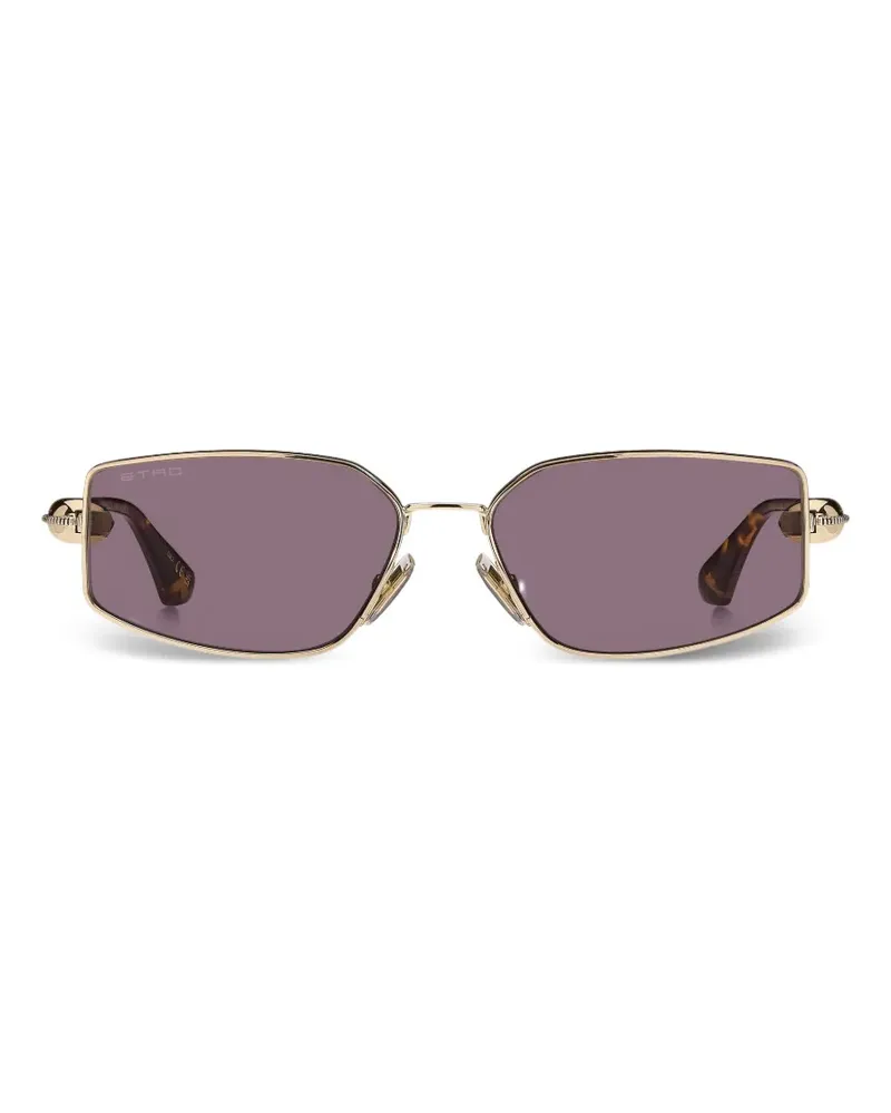 Etro Sonnenbrille mit geometrischem Gestell - Gold Gold