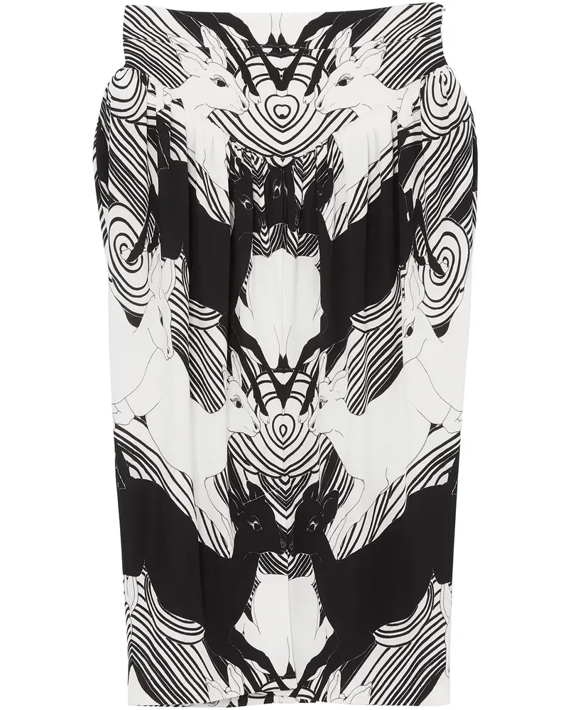 Burberry Rock mit abstraktem Print - Weiß Weiß