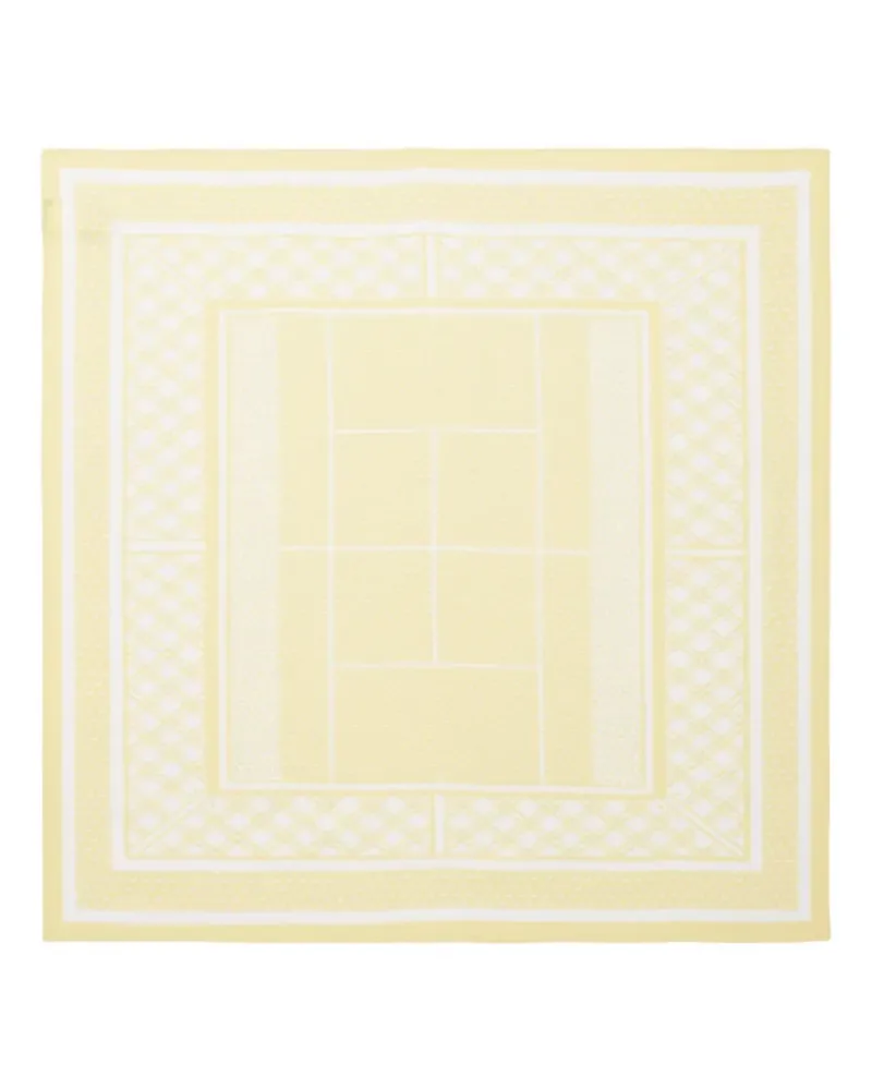 Lacoste tennis geometric scarf - Gelb Gelb