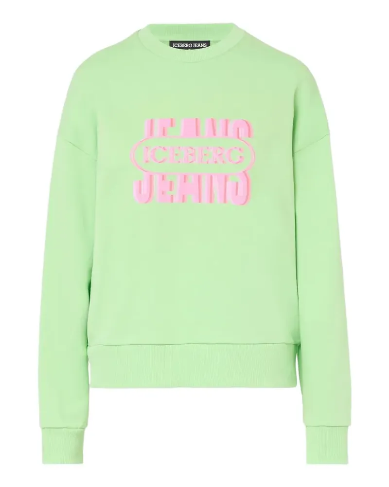 Iceberg logo-print cotton sweatshirt - Grün Grün