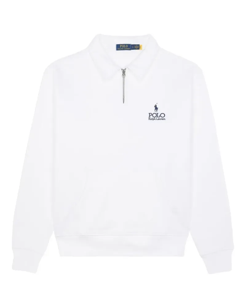 Ralph Lauren Sweatshirtjacke mit Polokragen - Weiß Weiß