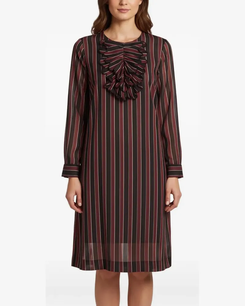N° 21 ruffle-detail striped midi dress - Rot Rot
