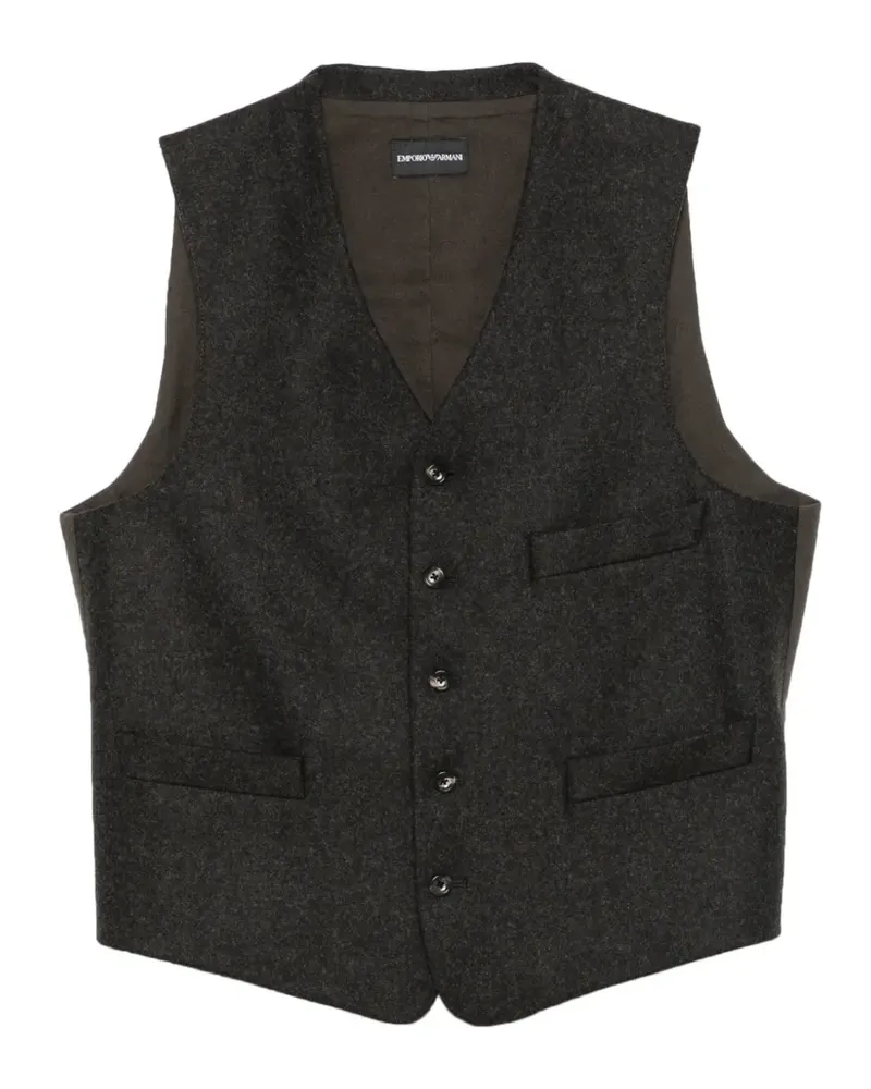 Emporio Armani button-up waistcoat - Braun Braun