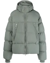 Y-3 Daunenjacke mit Kapuze Grün