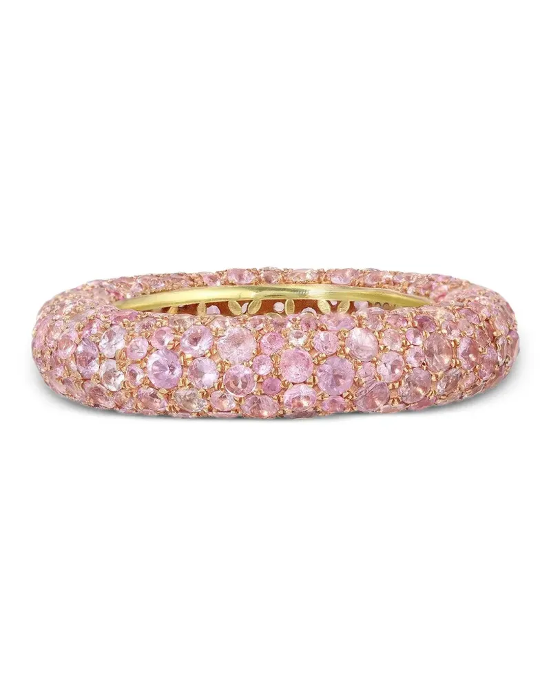 Octavia Elizabeth Blossom Bubble Ring mit pinken Saphiren - Gold Gold