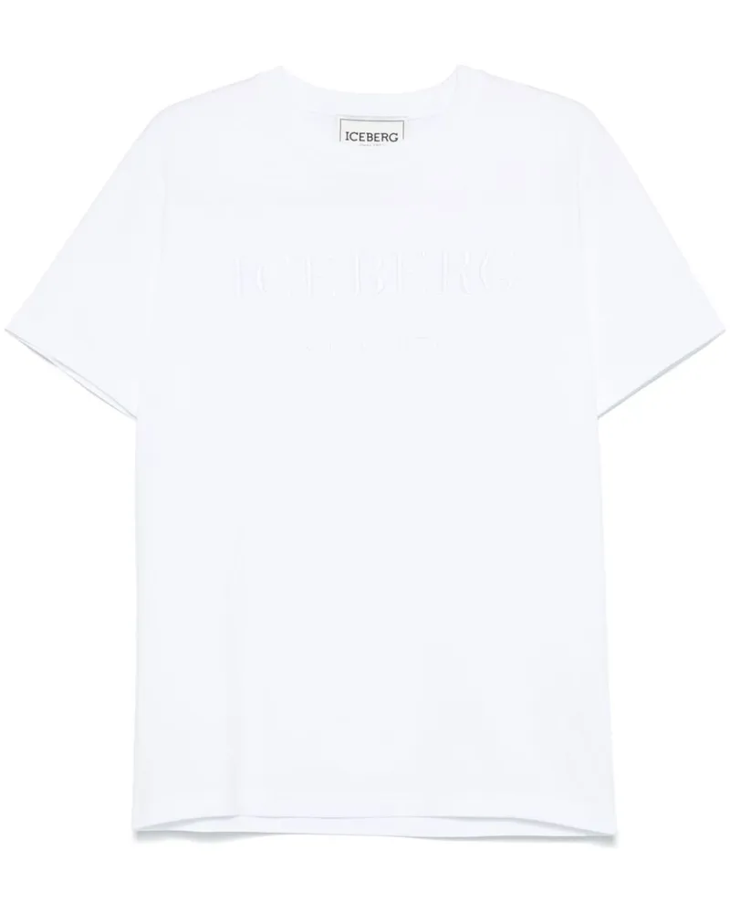 Iceberg T-Shirt mit Logo-Stickerei - Weiß Weiß
