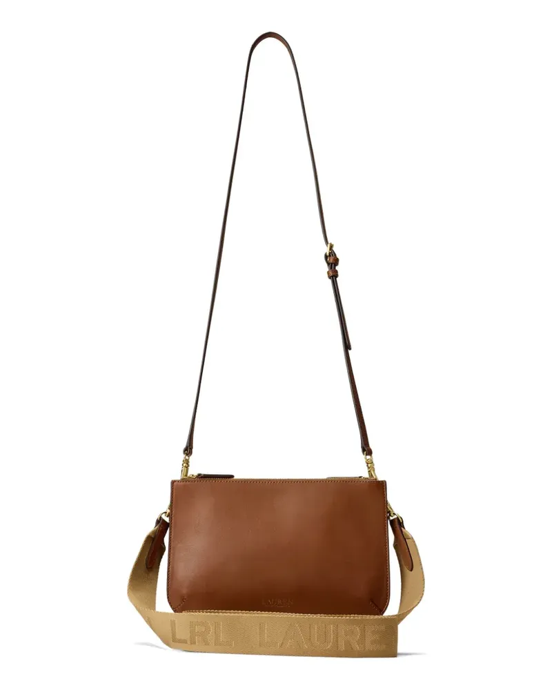 Ralph Lauren Mittelgroße Umhängetasche mit Logo-Band - Braun Braun