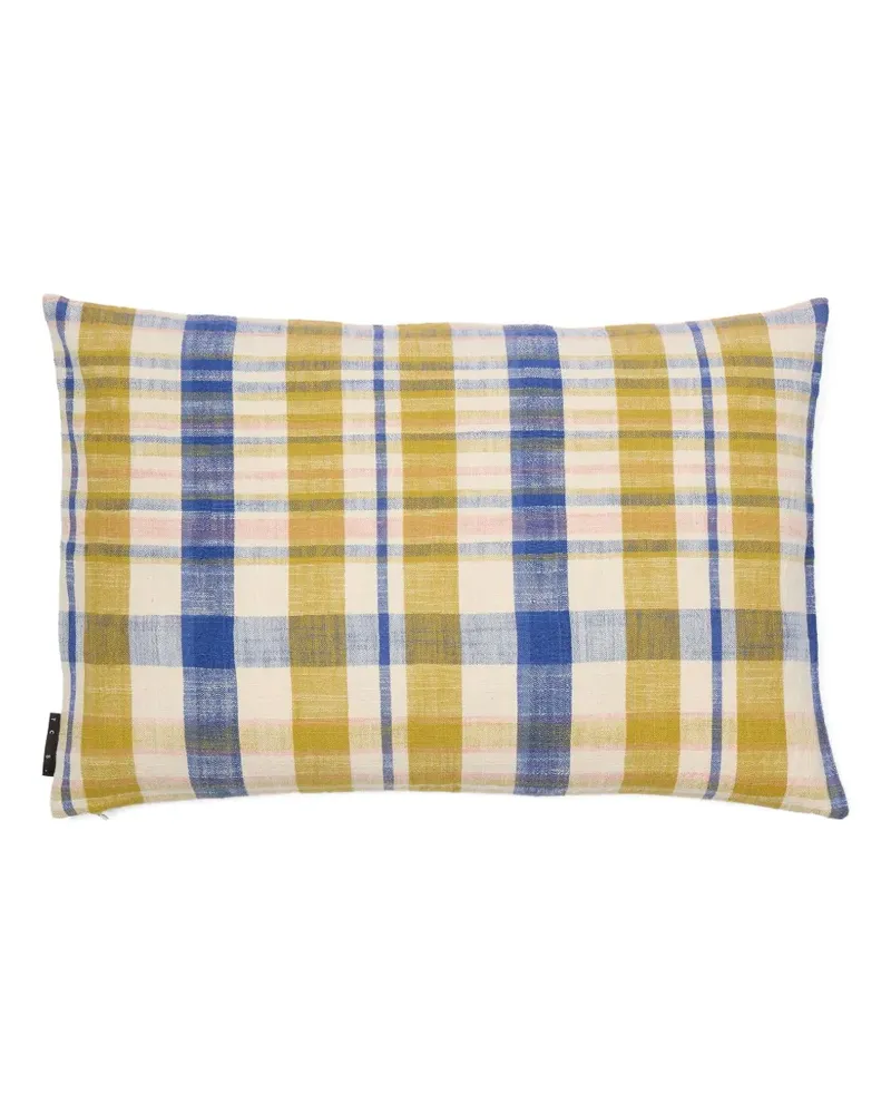 The Conran Shop Marabar checked-pattern cushion - Nude Nude