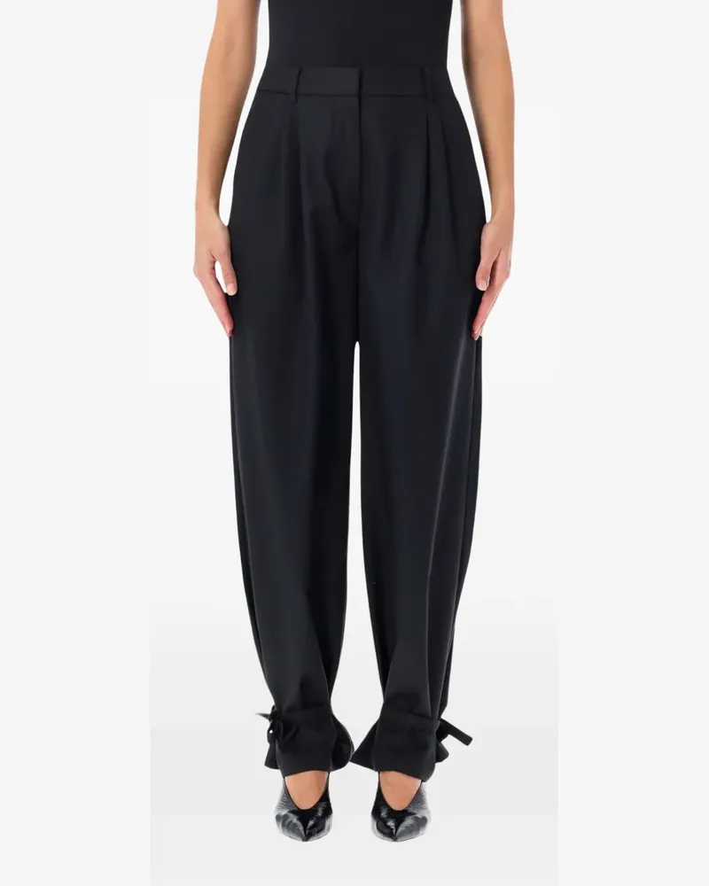 OpéraSPORT Elisa Bundfaltenhose mit Bindebündchen - Schwarz Schwarz