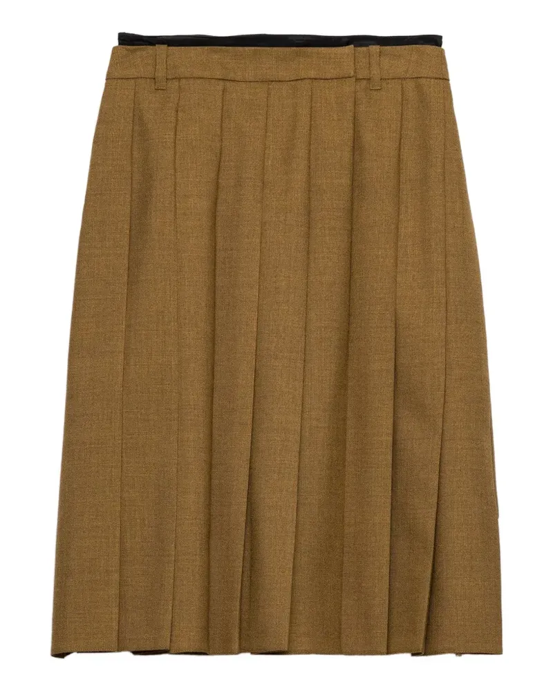 Prada hopsack midi-skirt - Braun Braun