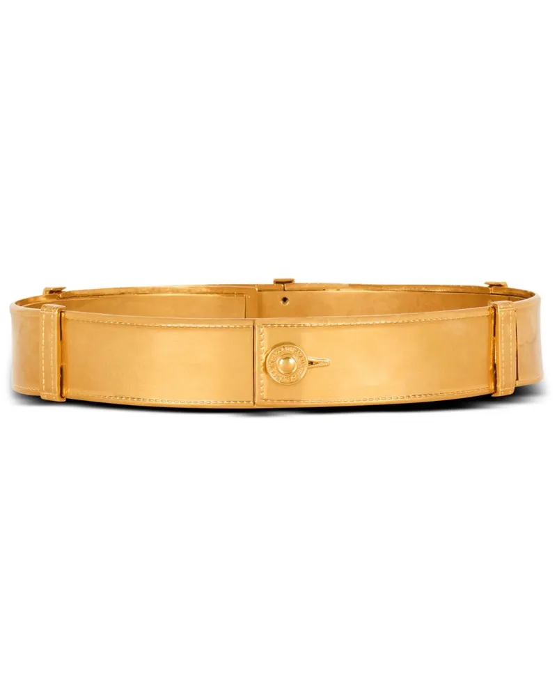 Balmain Gürtel mit Jeans-Effekt - Gold Gold