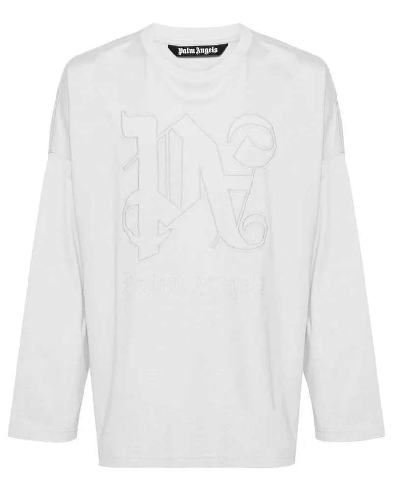 Palm Angels T-Shirt mit Monogramm - Grau Grau