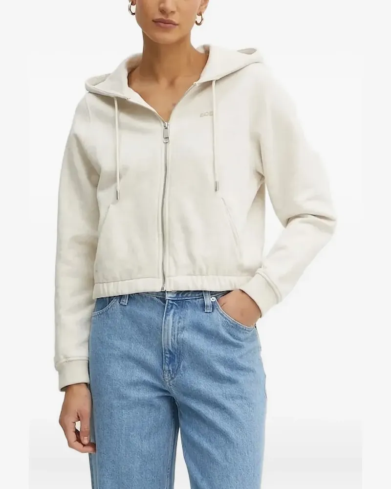 HUGO BOSS Kapuzenjacke mit Reißverschluss - Weiß Weiß