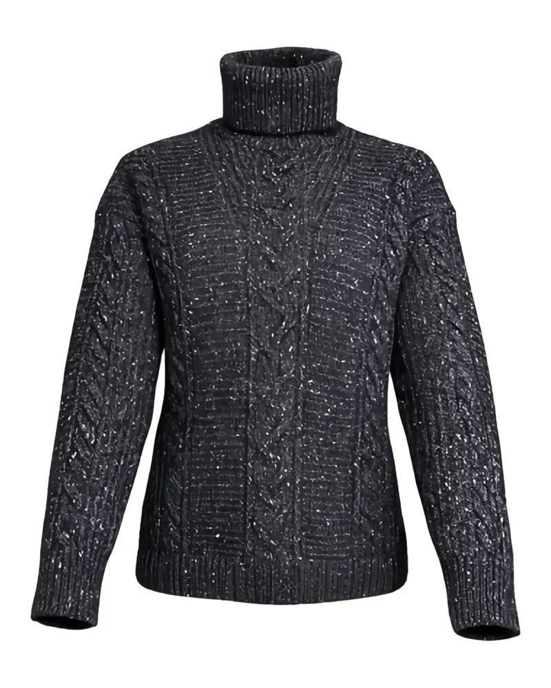 Max Mara cable-knit roll-neck sweater - Grau Grau
