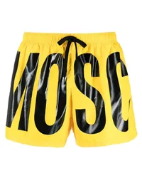 Moschino Badeshorts mit Kordelzug Gelb